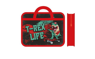 Папка для тетрадей А4 ПМ-А4-225 "T-REX" пластик+ткань 7см 1 отд молния с ручками