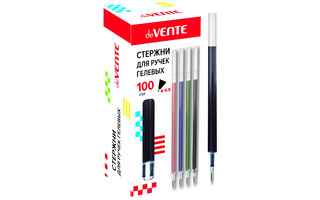 Стержни гелевые 130мм 0,5мм черный deVente 5053701