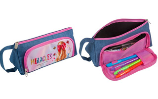 Пенал косметичка "deVente.Miracles" 21*8*8см ткань молния 1отд 1карман тектильн.ручка 7026366