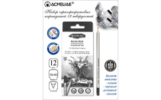 Набор ч/гр карандашей 12шт "ACMELIAE" 4H-8В 43595