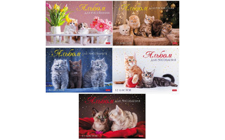 Альбом для рисования 12л "Мы любим котиков" 12А4В 079711 Хатбер