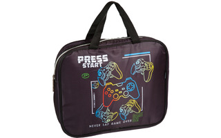 Папка для тетрадей А4 "DeVente.Press Start" ткань молния,с ручками 36*28*8см 8057312