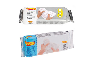 Масса для лепки и моделирования самозатвердевающая "JOVI" 500г белая 85