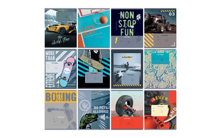 Тетрадь 24л "Mix-12.Мальчики" клетка Т5ск24 11736 BG