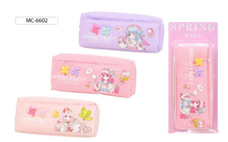 Пенал косметичка "Аниме.Весна" 21*9*6см 2 отделения ткань молния МС-6602