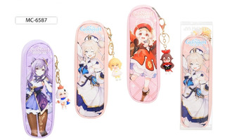 Пенал косметичка "Аниме.Девочки" 23*7*6см 2 отделения ткань молния МС-6587