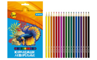 Карандаши 18 цв "Лео.Ярко" акварельные LBSWP-18