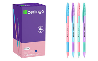Ручка шариковая "Berlingo.Tribase grip haze" синяя  0,7мм грип CBp_70966