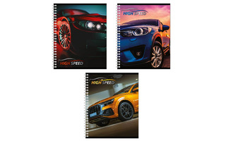 Тетрадь 96 л "На скорости" спираль клетка лак 11989/3 АкХолд