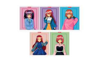 Тетрадь 48 л "Аниме.Девочки" линия лак 13100/5 АкХолд