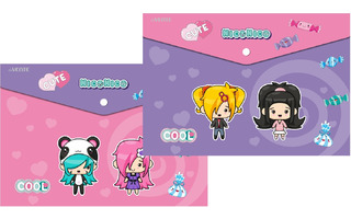 Папка с кнопкой А4 "deVente.NicoNico" 335*240 180мкм 3071222