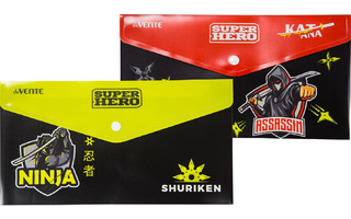 Папка с кнопкой А5 "deVente.Travel-size.SuperHero" 260*140мм 180мкм 3071239