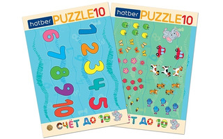 Пазлы Хатбер в рамке "Развивающая игра.Счет до 10" 2в1 ИнПР_29865