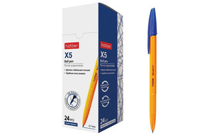 Ручка шариковая "Hatber.X-5" на масл.основе синяя 0,7мм ВР_062567