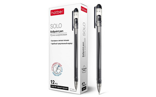 Ручка шариковая "Hatber.Solo" на масл.основе черная 0,7мм трехг.корпус BP_058617