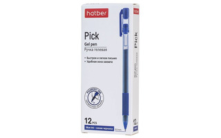 Ручка гелевая "Hatber.Pick" синяя 0,5мм GP_080024
