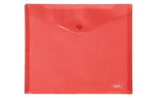 Папка с кнопкой А5 "Hatber" красная 243*210мм 180мкм AKk_15103 010734