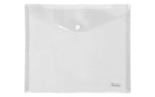 Папка с кнопкой А5 "Hatber" прозрачная матовая 243*210мм 180мкм AKk_15106 010735