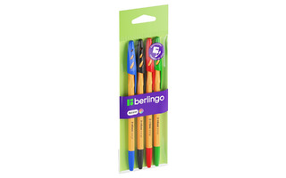 Набор  4 шариковых ручек "Berlingo.Tribase orange" 0,7мм CBp_70104