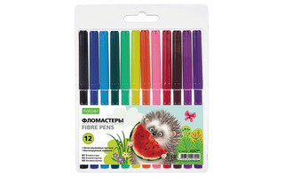 Фломастеры 12цв "Хорошо быть ежиком" FP_080547  Хатбер