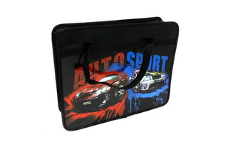 Папка для тетрадей А4 ПМ-А4-225 "Auto sport" 1отд молния с ручками