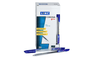 Ручка шариковая "Linc Corona Plus" синяя 0,7мм прозр.корпус 3002N/blue