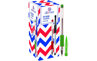 Ручка гелевая "deVente.Attomex" зеленая грипп 0,5мм 5051309