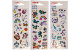 Наклейки объемные "deVente.Unicorn" 7*17см пластик 8004197