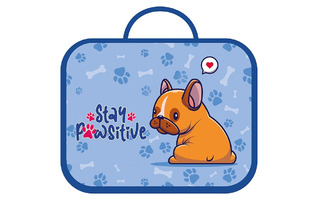 Папка для тетрадей А4 ПШ-11 "Бульдог" текстиль 6см 1отд молния с ручками+твердое дно