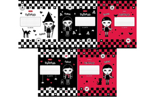 Тетрадь 24л "Алиса" 65г/кв.м клетка 24Т5В1 012346 Хатбер