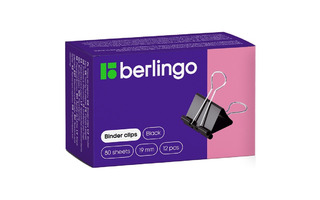 Зажим канц  19мм "Berlingo" BC1219