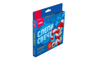 Набор для творчества "Лепим свечи. Восковая свеча. Снеговик с карамелью" Пз/С-017