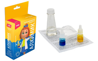 Химические опыты "Несмешивающиеся жидкости.Сине-желтая" Оп-109