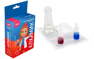 Химические опыты "Несмешивающиеся жидкости.Красно-синяя" Оп-110