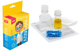 Химические опыты "Несмешивающиеся среды.Желто-голубая" Оп-107