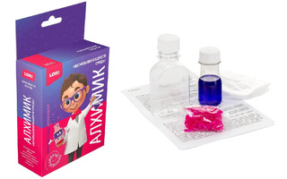 Химические опыты "Несмешивающиеся среды.Фиолетово-розовая" Оп-106
