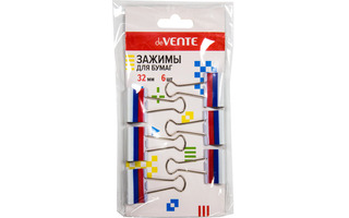Зажим канц  32мм "deVente.Триколор" 4131321 (ЦЕНА ЗА НАБОР)