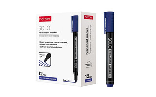 Маркер "Hatber.Solo" 2мм синий PM_064258