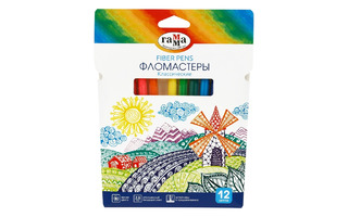Фломастеры 12цв "Классические" 130822_12  Гамма