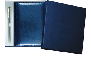 Ежедневник А5  352стр УЦЕНКА "deVENTE.Attomex.Visa"+ручка иск.кожа синий датир 2024 2237443 в короб