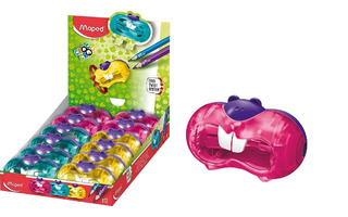 Точилка "Maped.Croc Croc Twist" 2отв. с контейнером 018411