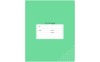 Тетрадь 24л "Школьная" клетка зеленая 60 г/м² Т5ск24 7341 BG