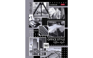 Бизнес-блокнот А4 160л "Office Style" тв.обл цветной блок 160ББ4В1_30386 083512 Хатбер