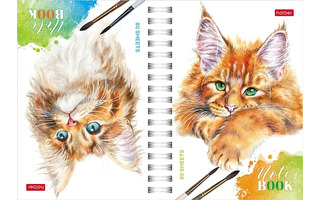 Записная книжка А6   80л "Рыжий котик" на гребне тв.обл двойная 80ЗКтд6В1гр_29844 082838 Хатбер