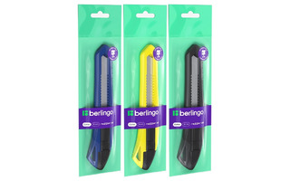 Нож канцелярский большой 18мм "Berlingo.Razzor 100" BM4126