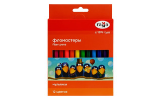 Фломастеры 12цв "Мультики" 120822_12 Гамма