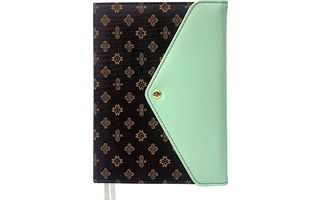Ежедневник А5  320стр "deVente.Selena" н/датир.иск.кожа тонир.блок коричн./мятным 2234435