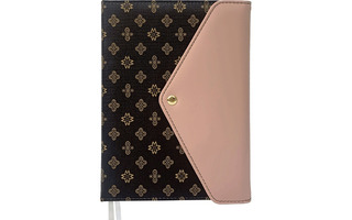 Ежедневник В6  320стр "deVente.Selena" н/датир.иск.кожа тонир.блок коричн./розовым 2235400