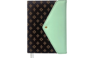 Ежедневник В6  320стр "deVente.Selena" н/датир.иск.кожа тонир.блок коричн./мятным 2235402