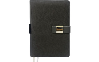 Ежедневник А5  320стр "deVente.Denver" н/датир тон.блок иск.кожа темно-серый 2234415 в коробке